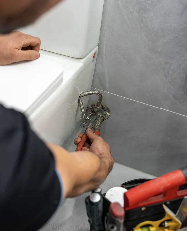 Toilet repair job completed
