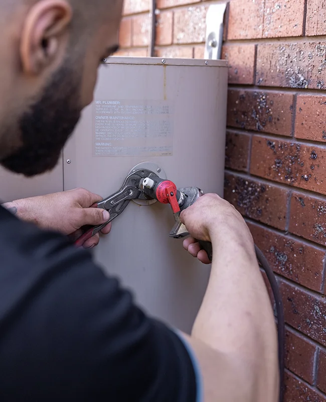 Hot water service completed