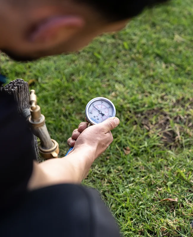 Water pressure check completed